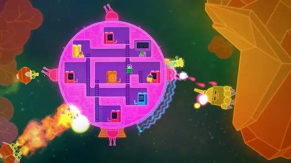 Момент активного игрового действия Lovers in a Dangerous Spacetime