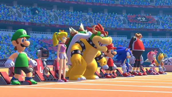 Момент активного игрового действия Mario and Sonic at the Olympic Games Tokyo 2020