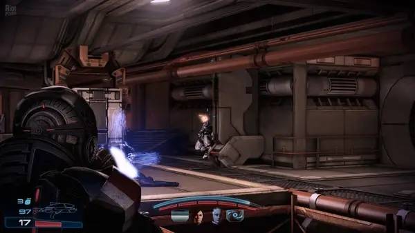 Момент активного игрового действия Mass Effect 1 Legendary Edition