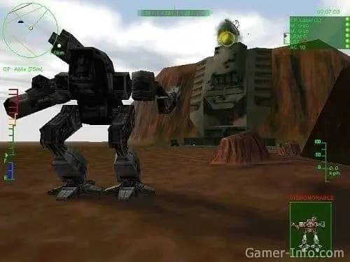 Момент активного игрового действия MechWarrior 3