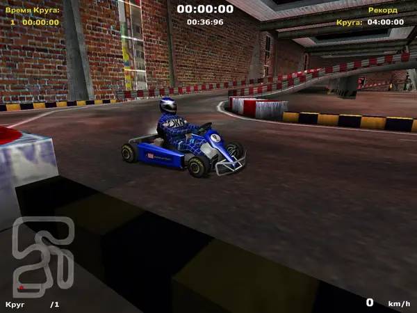 Момент активного игрового действия Michael Schumacher Racing World Kart 2002