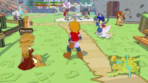 Момент активного игрового действия Monster Girls and the Mysterious Adventure