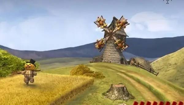 Момент активного игрового действия Moorhuhn Remake