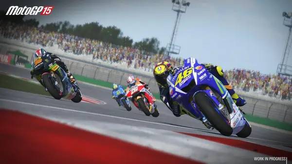 Момент активного игрового действия MotoGP 15