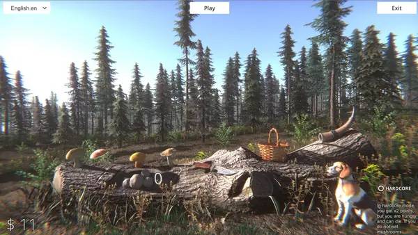 Момент активного игрового действия Mushroom Challenge