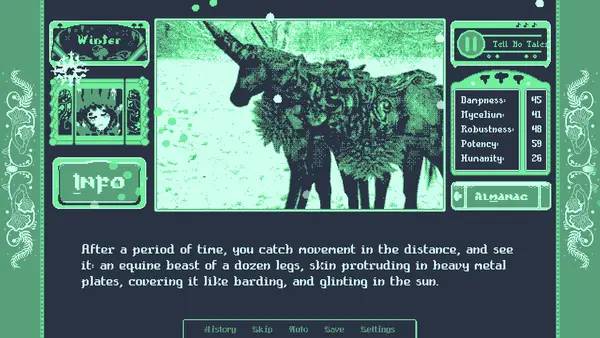 Момент активного игрового действия Mushroom Musume