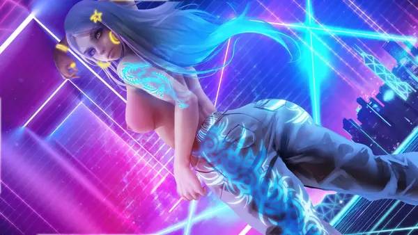 Момент активного игрового действия Neon Girls