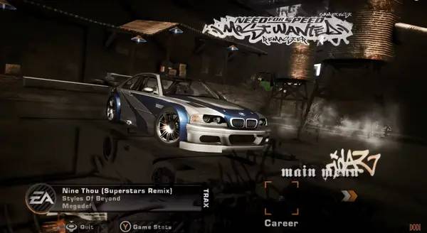 Момент активного игрового действия NFS Most Wanted Remastered (2021)