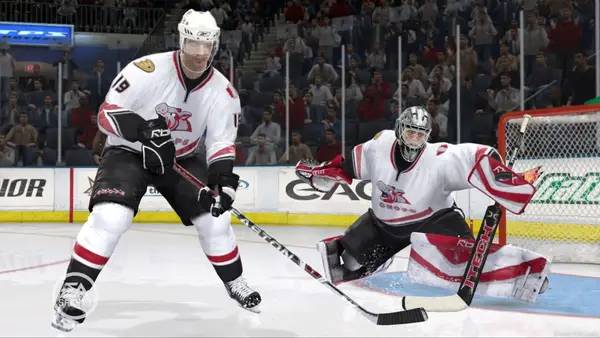 Момент активного игрового действия NHL 09