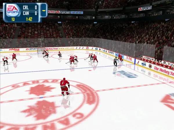 Момент активного игрового действия NHL 2001