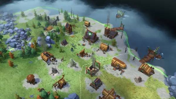 Момент активного игрового действия Northgard