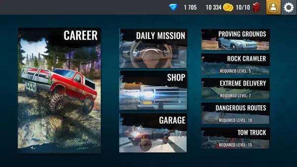 Момент активного игрового действия Offroad Driving Simulator 4x4