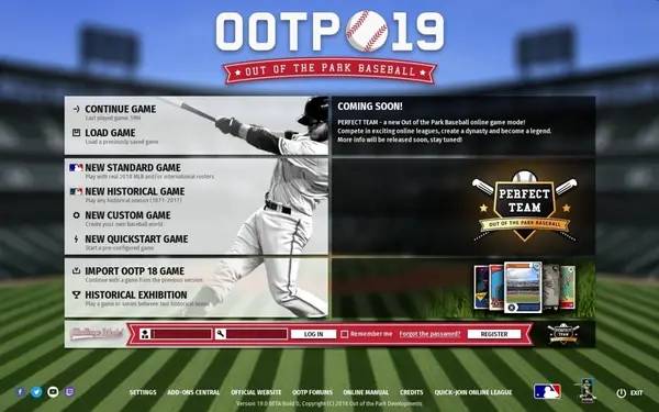 Момент активного игрового действия Out of the Park Baseball 19
