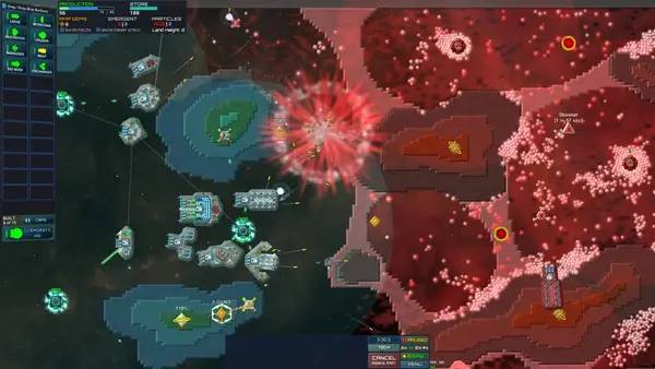 Момент активного игрового действия Particle Fleet Emergence