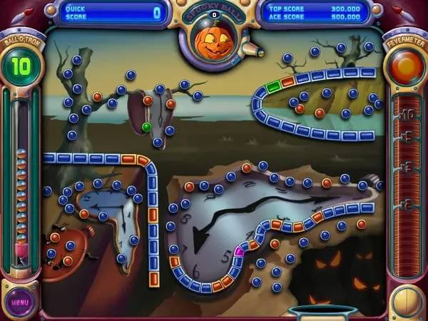 Момент активного игрового действия Peggle Nights
