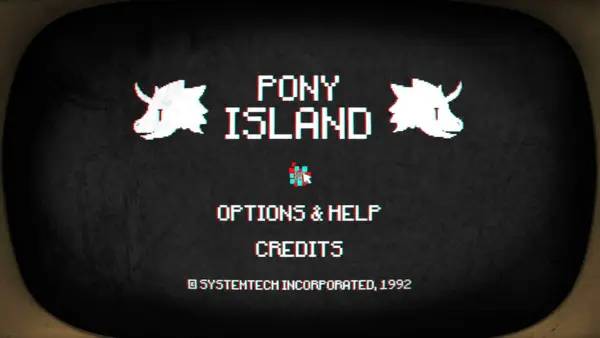 Момент активного игрового действия Pony Island