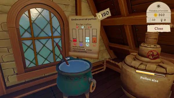 Момент активного игрового действия Potion Shop Simulator