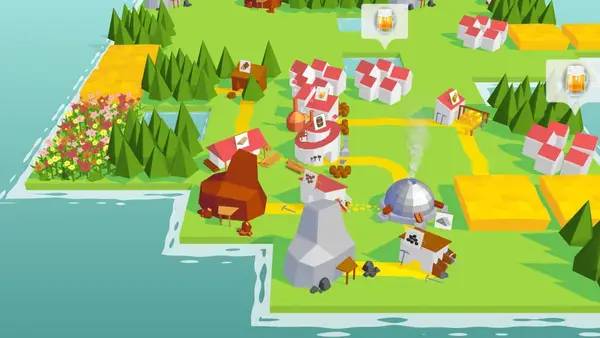 Момент активного игрового действия Puzzle Pelago - A Drag and Drop Economy