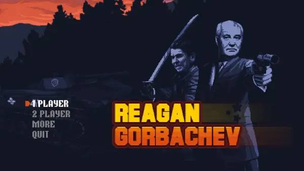 Момент активного игрового действия Reagan Gorbachev