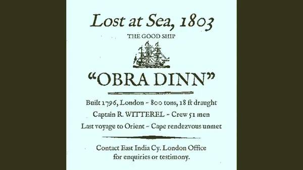 Момент активного игрового действия Return of the Obra Dinn