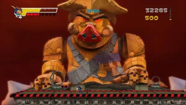 Момент активного игрового действия Rocket Knight