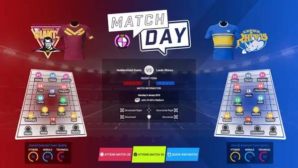 Момент активного игрового действия Rugby League Team Manager 3