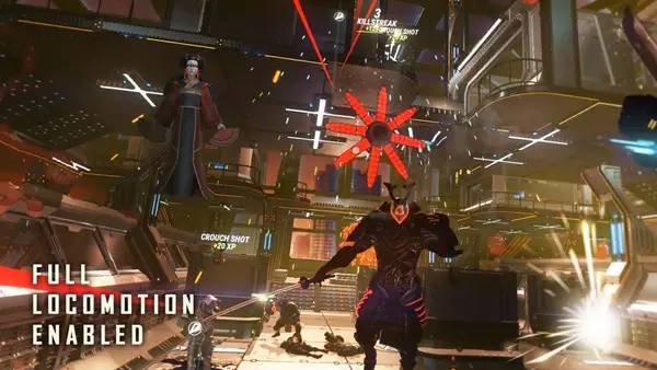 Момент активного игрового действия Sairento VR