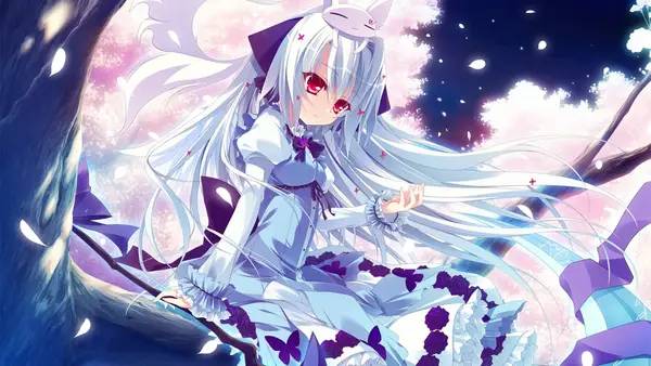 Момент активного игрового действия Saku Saku Love Blooms with the Cherry Blossoms