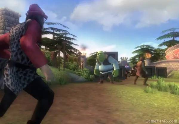 Момент активного игрового действия Шрек 3