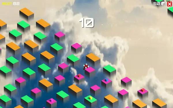 Момент активного игрового действия Sky Jump