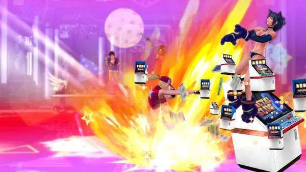 Момент активного игрового действия SNK HEROINES Tag Team Frenzy