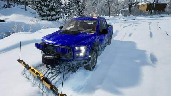 Момент активного игрового действия Snow Plowing Simulator