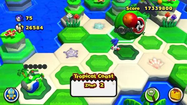 Момент активного игрового действия Sonic Lost World