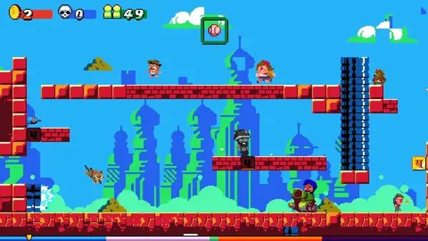 Момент активного игрового действия Soviet Jump Game