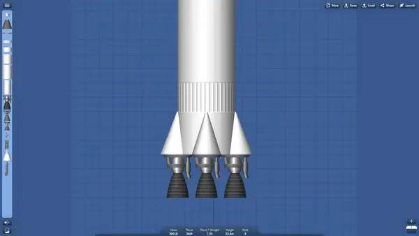 Момент активного игрового действия Spaceflight Simulator