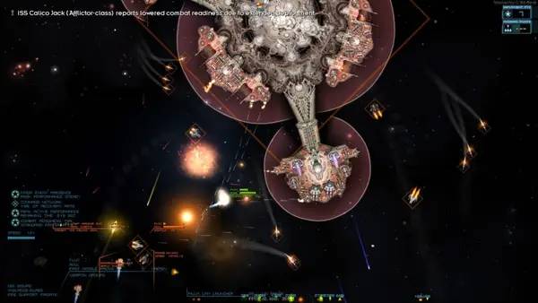 Момент активного игрового действия Starsector