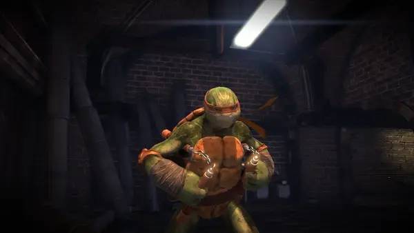 Момент активного игрового действия Teenage Mutant Ninja Turtles Out of the Shadows