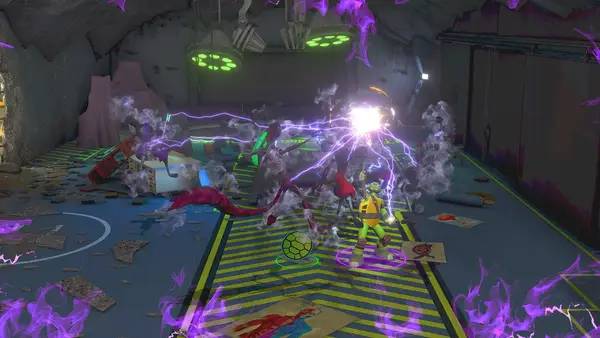 Момент активного игрового действия Teenage Mutant Ninja Turtles Arcade  Wrath of the Mutants