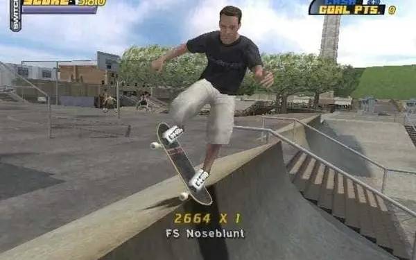 Момент активного игрового действия Tony Hawk’s Pro Skater 4