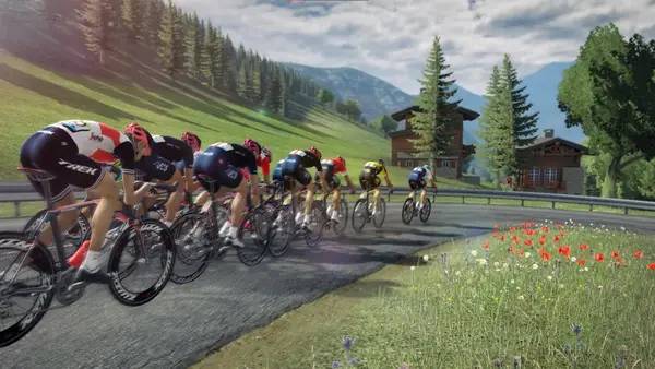 Момент активного игрового действия Tour de France 2021