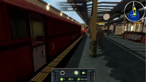 Момент активного игрового действия Train Simulator London Subway