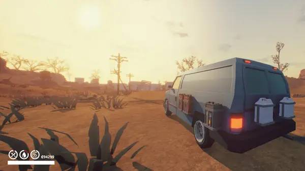 Момент активного игрового действия Under the Sand REDUX - a road trip game