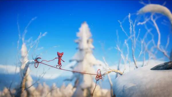 Момент активного игрового действия Unravel