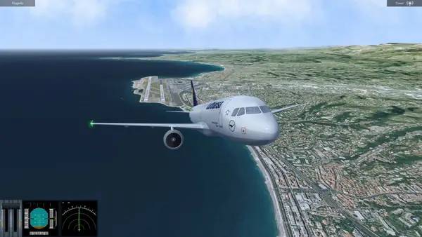 Момент активного игрового действия Urlaubsflug Simulator – Holiday Flight Simulator