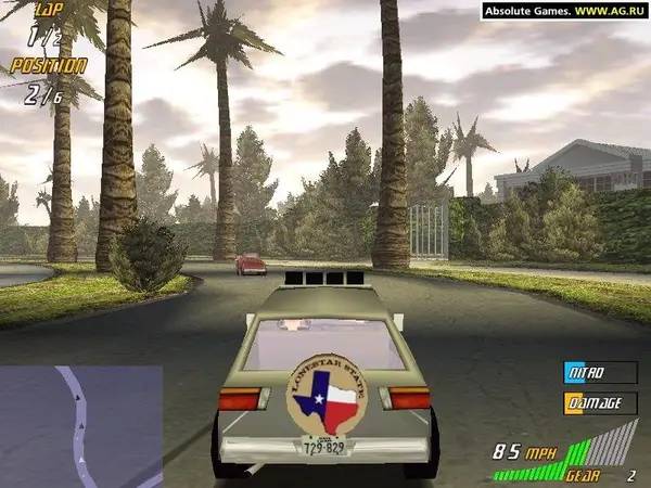 Момент активного игрового действия US Racer