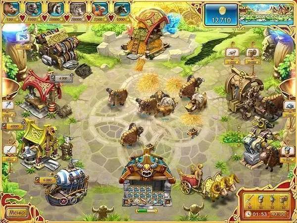 Момент активного игрового действия Веселая ферма Викинги