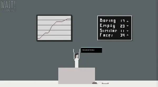 Момент активного игрового действия Wait! Life is beautiful!