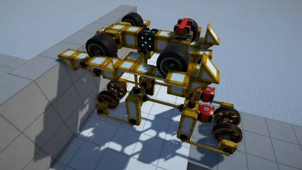 Момент активного игрового действия World of Contraptions