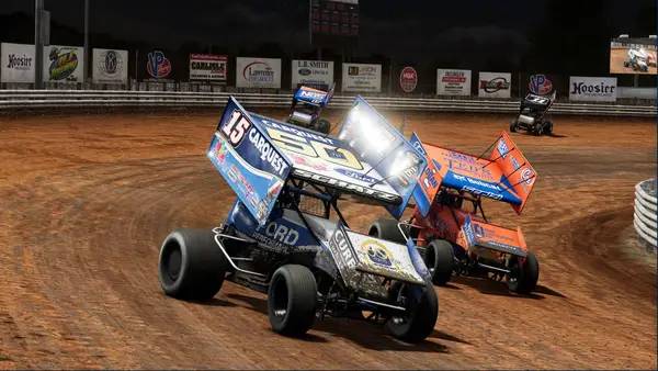 Момент активного игрового действия World of Outlaws  Dirt Racing 24 Gold Edition