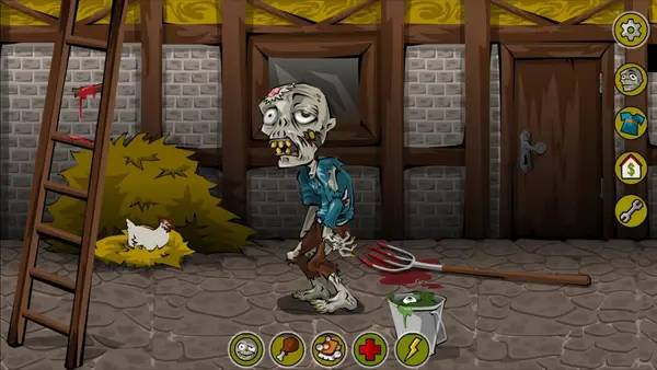 Момент активного игрового действия Zombie Gotchi
